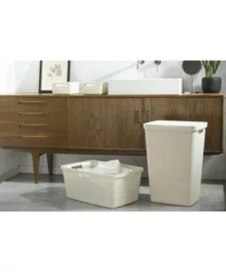 CESTA PORTABIANCHERIA "JUTE" KETER BIANCO - 59x39x26 CM